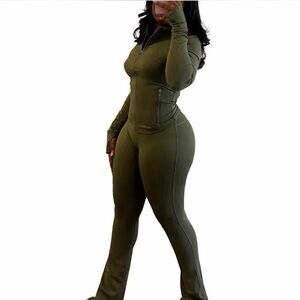Olive Green Women's Jumpsuit